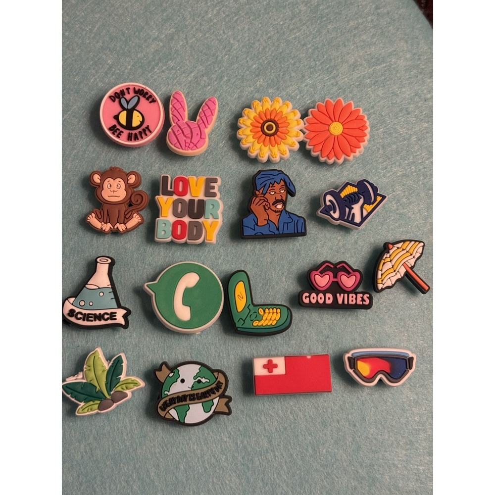 17 Pieces Shoe Charms for Croc‎ Clog Sandals Bracelets Decoration, Cartoon